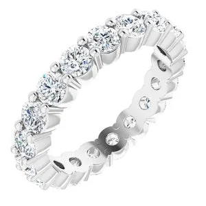 14K White 1 3/4 CTW Diamond Eternity Band Size 6