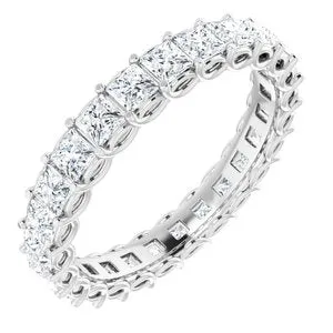 14K White 2 1/3 CTW Diamond Eternity Band
