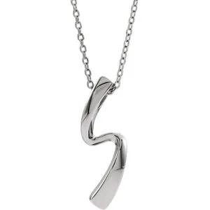 14K White Freeform Necklace