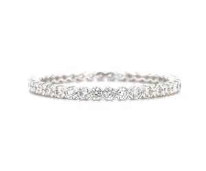 14K White Gold 0.46ct Diamond Criss-Cross Eternity Band