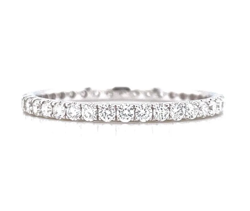 14K White Gold 0.53ct Diamond Eternity Band