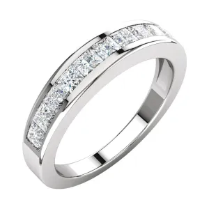 14k White Gold 1 CTW Diamond Anniversary Band Size 5