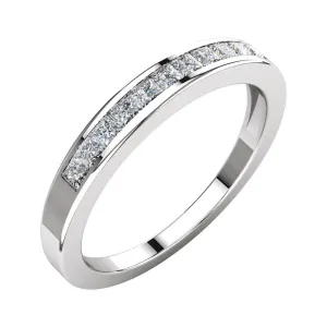 14k White Gold 1/3 CTW Diamond Anniversary Band Size 7
