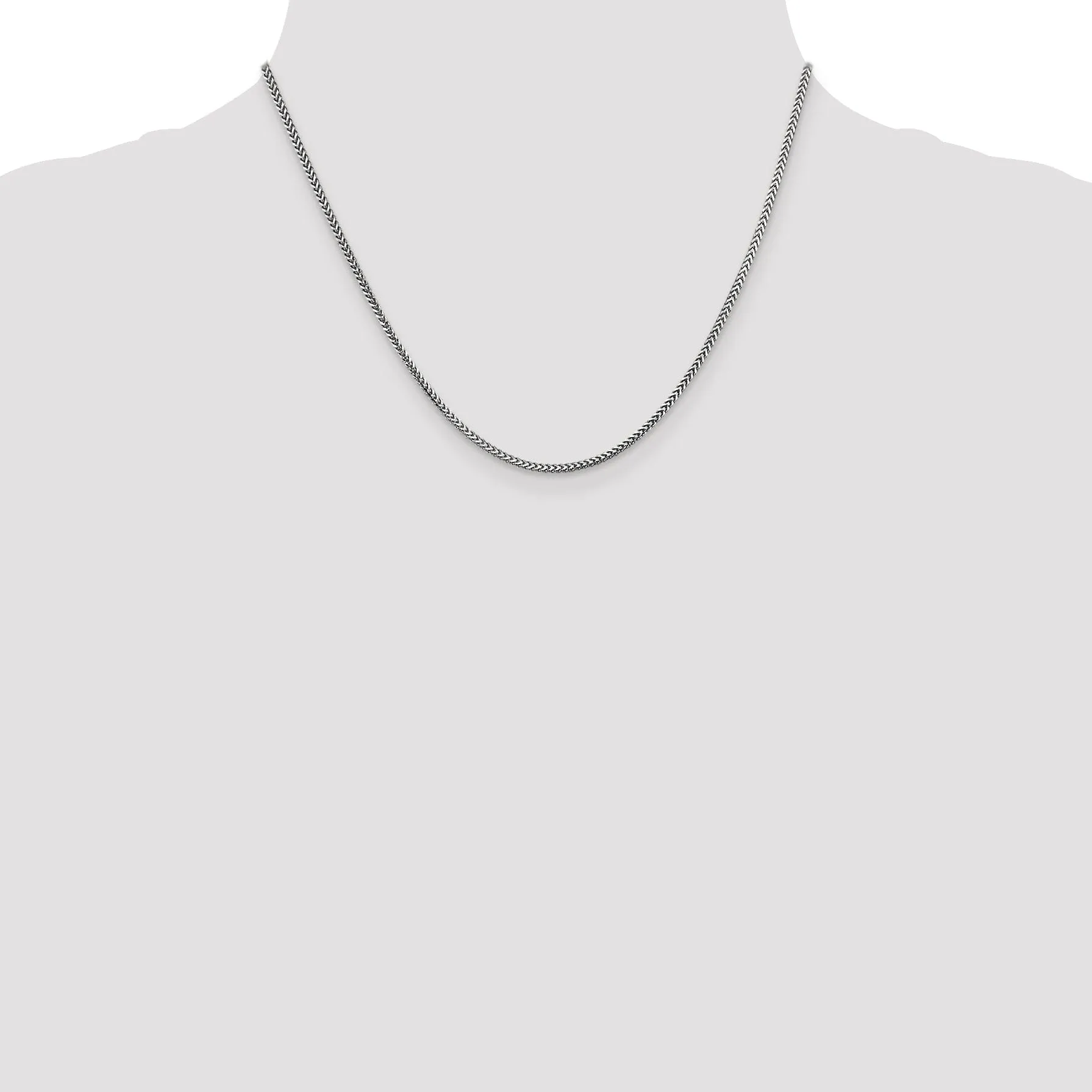 14K White Gold 1.5 mm Franco Chain