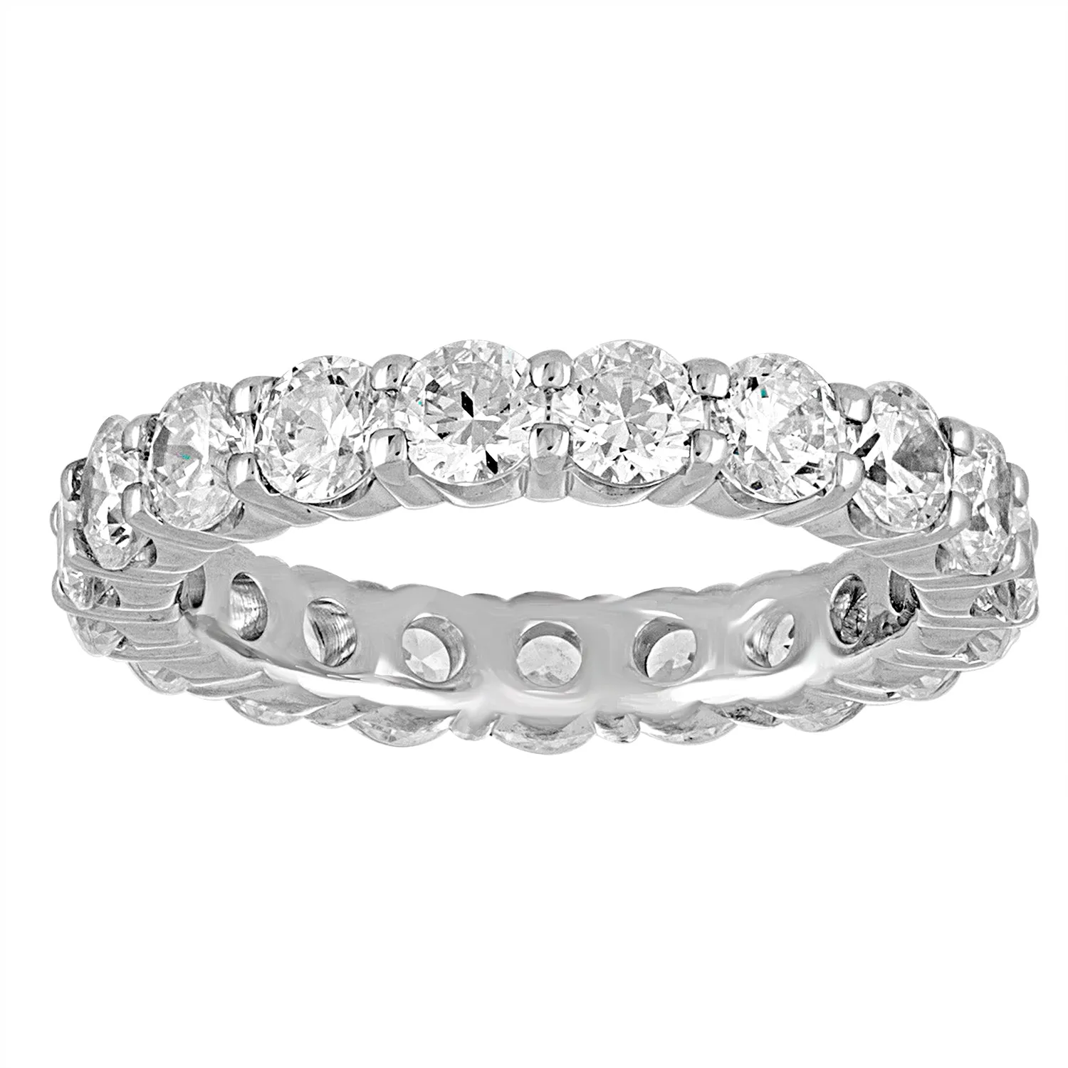14K White Gold Diamond Eternity Band