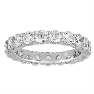 14K White Gold Diamond Eternity Band