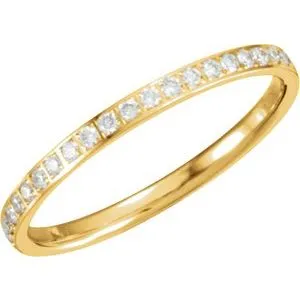 14K Yellow 1/4 CTW Diamond Anniversary Band Size 6