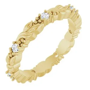 14K Yellow 1/8 CTW Natural Diamond Eternity Band Size 8