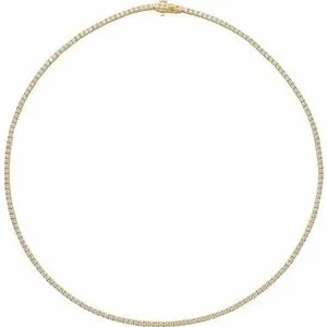 14K Yellow 5 3/4 CTW Natural Diamond 16" Necklace