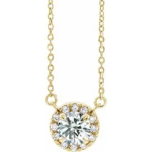 14K Yellow 5/8 CTW Natural Diamond 16" Necklace