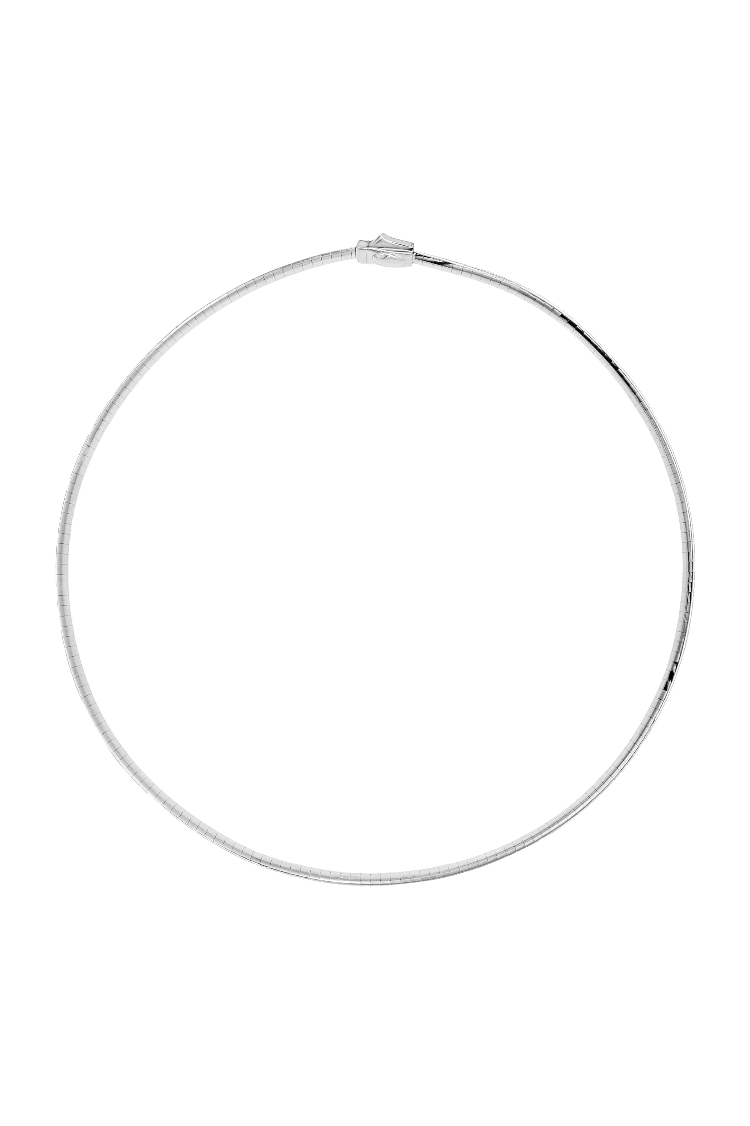 14k Yellow and White Gold Reversible Omega Charm Necklace