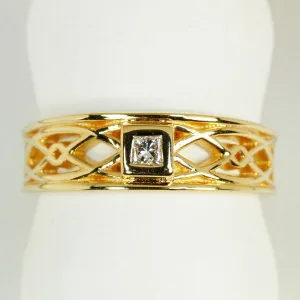 14K Yellow Diamond Ring Designed By Christopher Michael