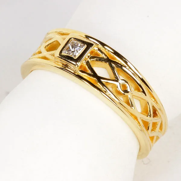14K Yellow Diamond Ring Designed By Christopher Michael