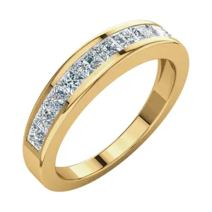 14k Yellow Gold 1 CTW Diamond Anniversary Band Size 7