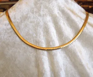 14K Yellow Gold 4mm Omega Chain Necklace