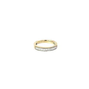 14k Yellow Gold .63ct G SI1 Princess Cut Diamond Ring Size 7 1/2