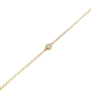 14K Yellow Gold Bezel Diamond Bracelet