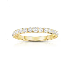 14k Yellow Gold French Cut Eternity Band SZ 4.5