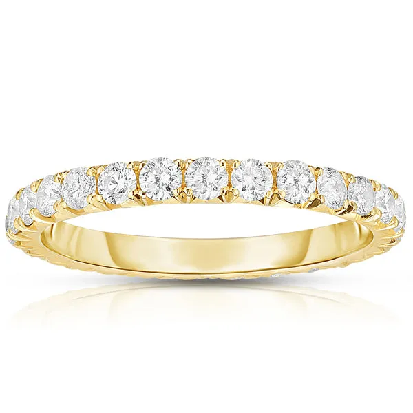 14k Yellow Gold French Cut Eternity Band SZ 6