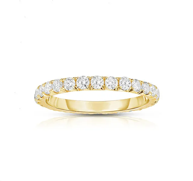 14k Yellow Gold French Cut Eternity Band SZ 6
