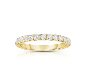 14k Yellow Gold French Cut Eternity Band SZ 6