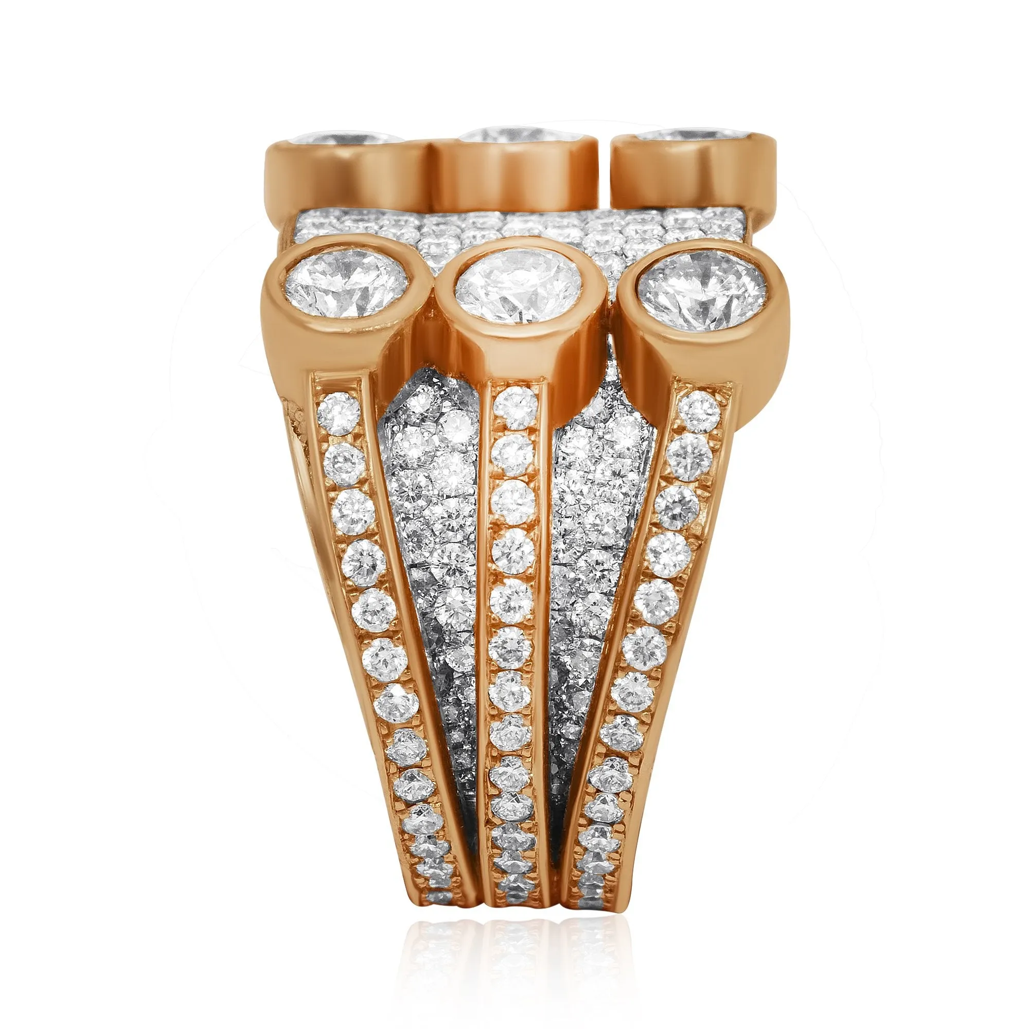 14k Yellow Gold Majestic Diamond Eternity Band 4.04 Ctw