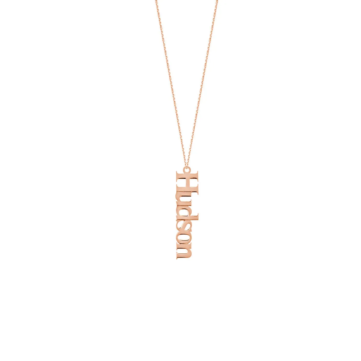 14kt Gold Classic Horizontal Nameplate Necklace