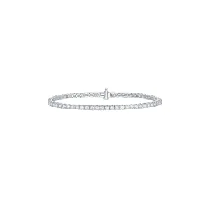 14kt White Gold Lab Grown Diamond Tennis Bracelet, 3.00TCW