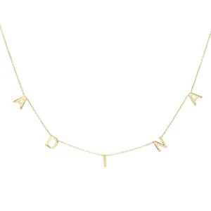 14kt Yellow Gold Dangle Name Necklace