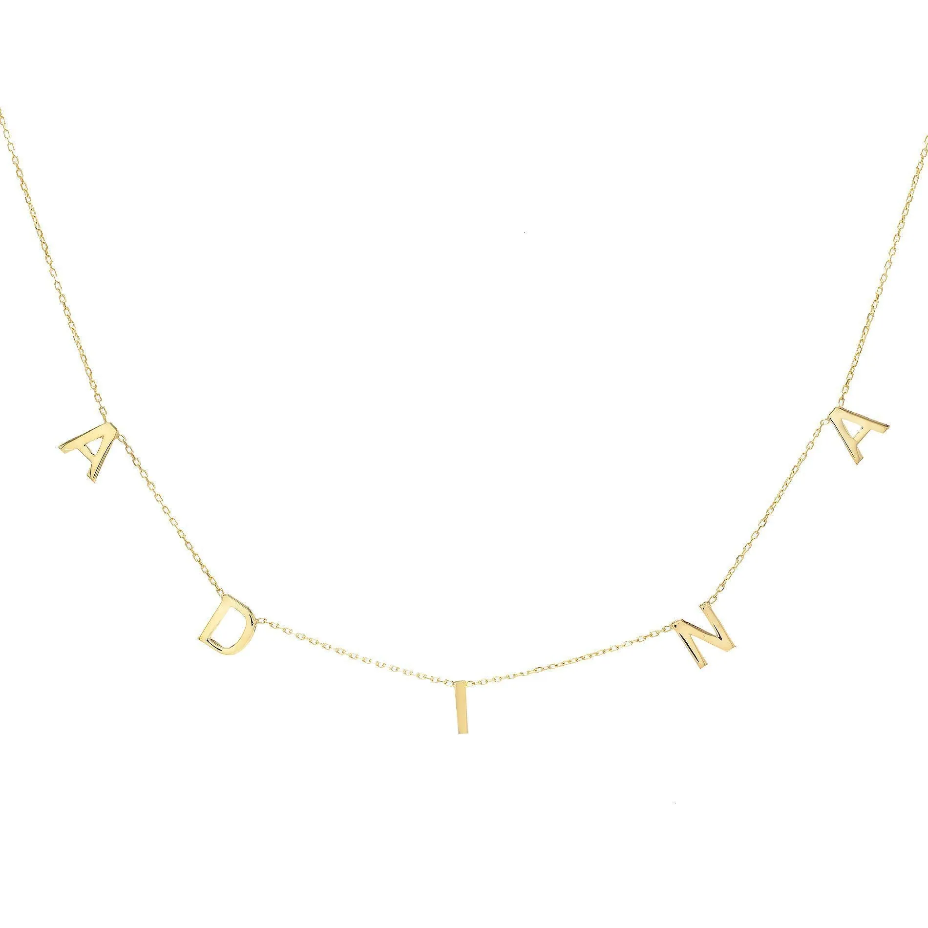 14kt Yellow Gold Dangle Name Necklace