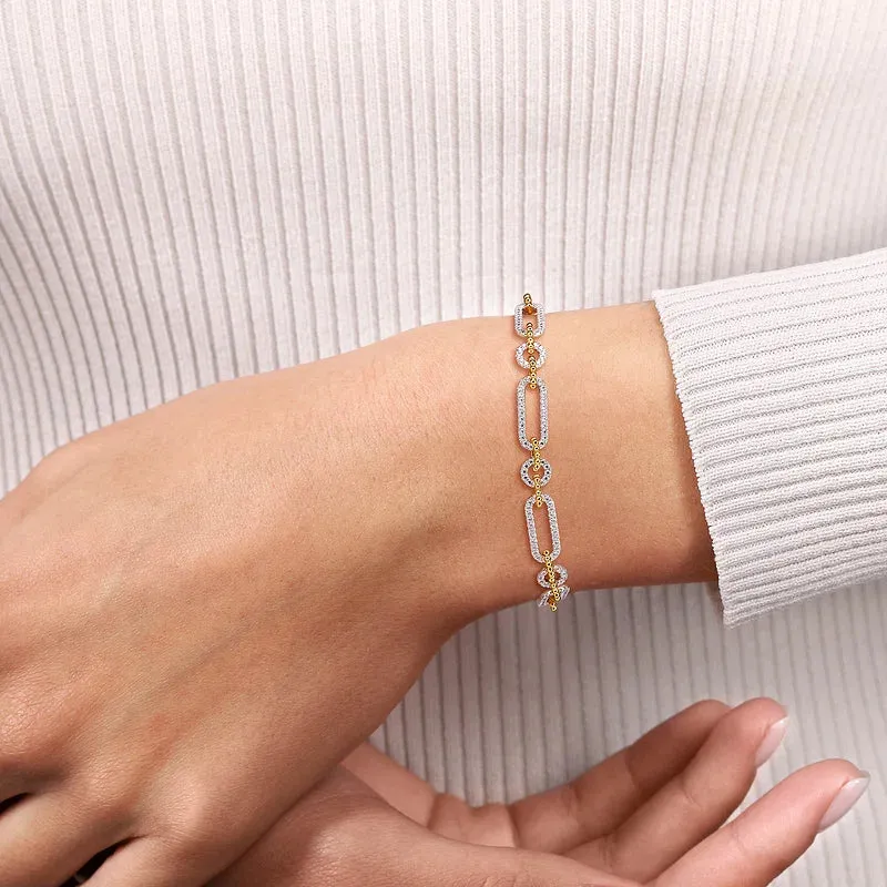 14KY Bujukan Diamond Link Bracelet