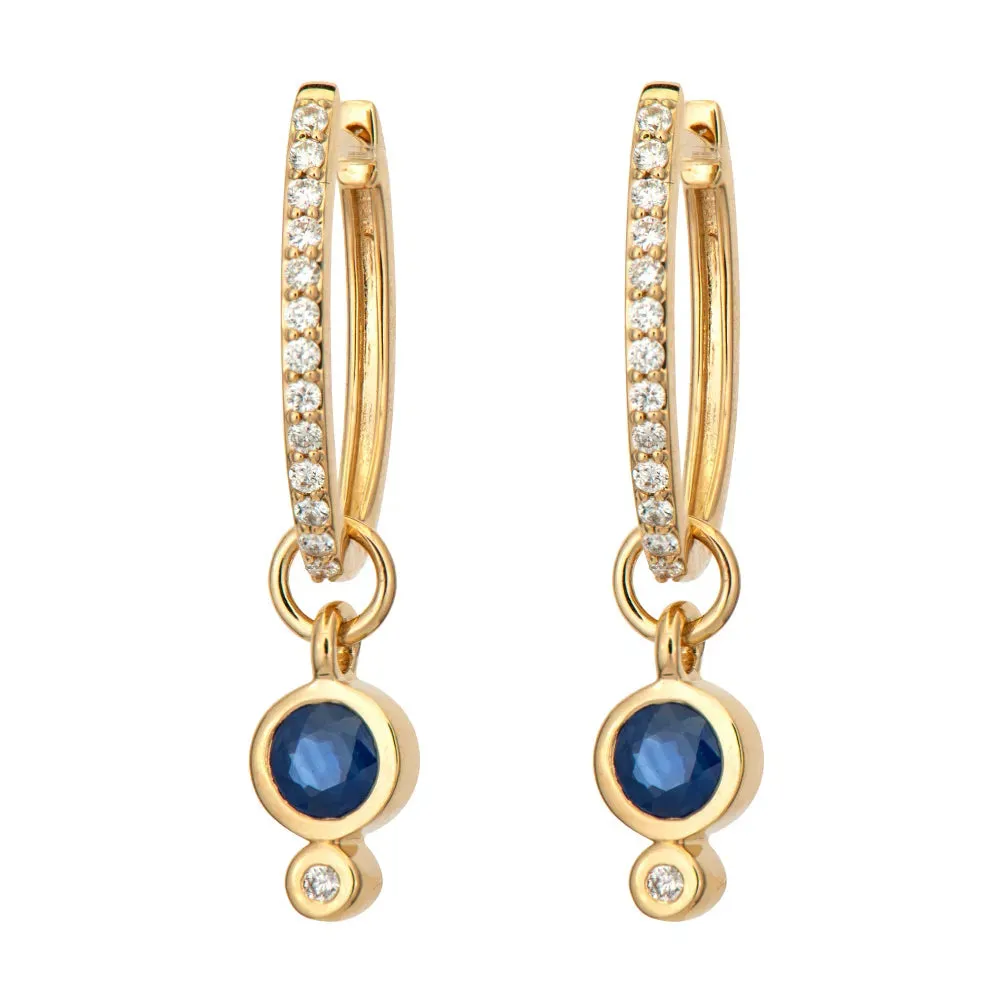 14KY Tiny Blue Sapphire Charms