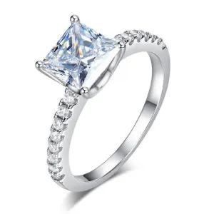 1.5 Ct Princess Cut Diamond Engagement Ring