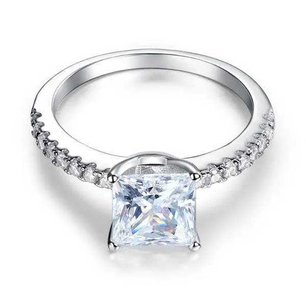 1.5 Ct Princess Cut Diamond Engagement Ring