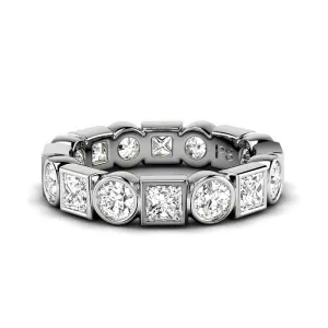 1.50 CT Round & Princess Cut Diamonds - Eternity Ring
