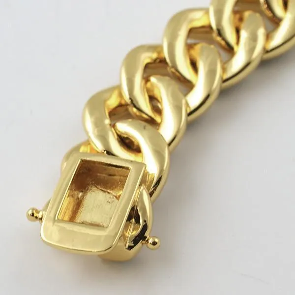 15mm Iced Gold Plated Miami Cuban Bracelet