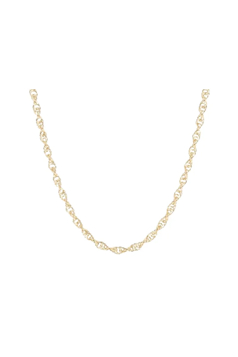 15" Choker Rope Chain - Gold