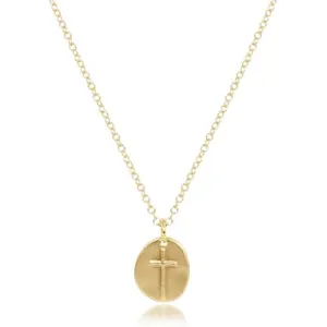 16" Necklace Gold Inspire Small Gold Charm