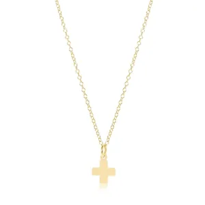 16" Necklace Gold Signature Cross Charm