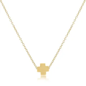 16" Necklace Gold - Signature Cross Gold