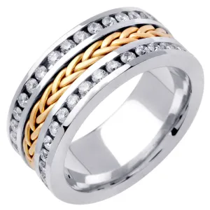 1.75ct 14K or 18K Two-Tone Gold Diamond Ring