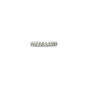 18 Karat White Gold Eternity Band With Diamonds