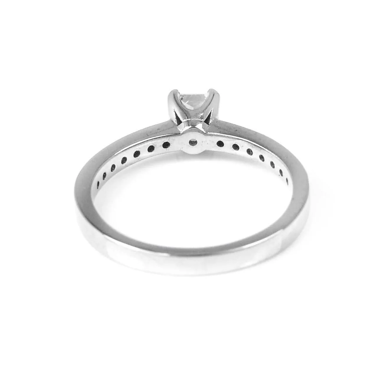 18ct White Gold & 0.40ct Princess Cut Diamond GSI Engagement Ring