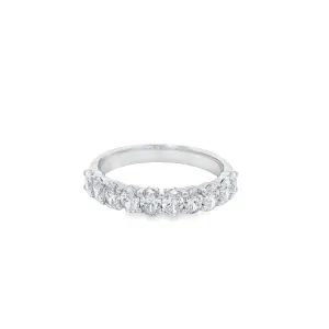 18ct White Gold Oval Eternity Lab Grown Diamond Band TDW 10= 1.10ct R-00175