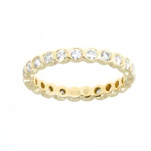 18k Bezel Set Diamond Eternity Band Ring