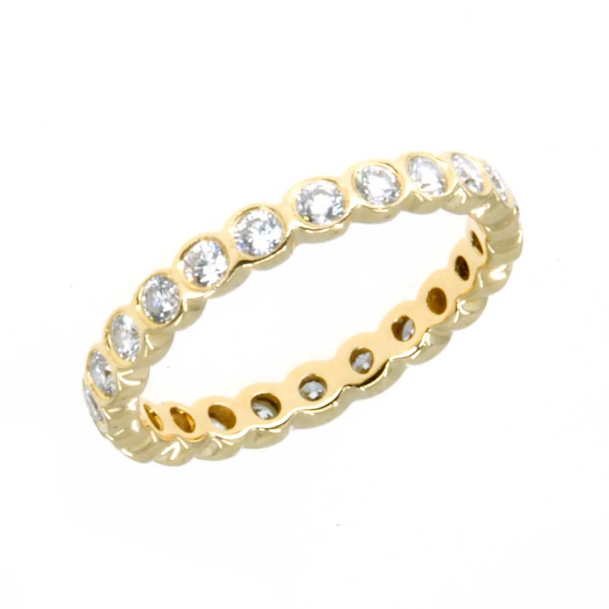 18k Bezel Set Diamond Eternity Band Ring