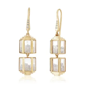 18K Gold "Torre" Diamond "Shake" Earrings