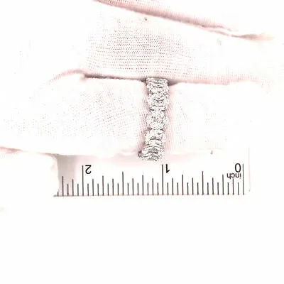 18K Marquise and Princess Diamond Oval Cluster Eternity Band White Gold