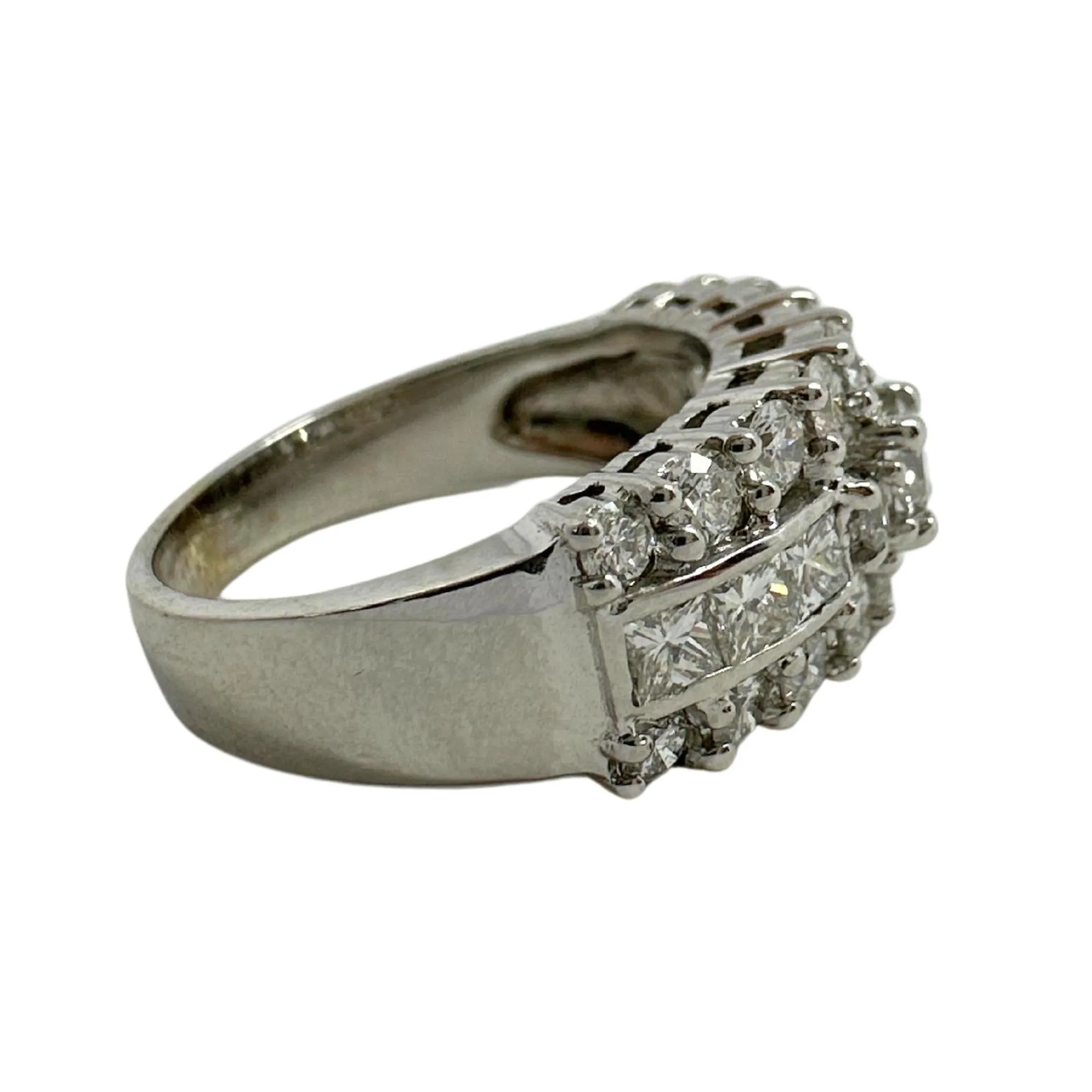 18k Princess Cut Diamond Band Ring