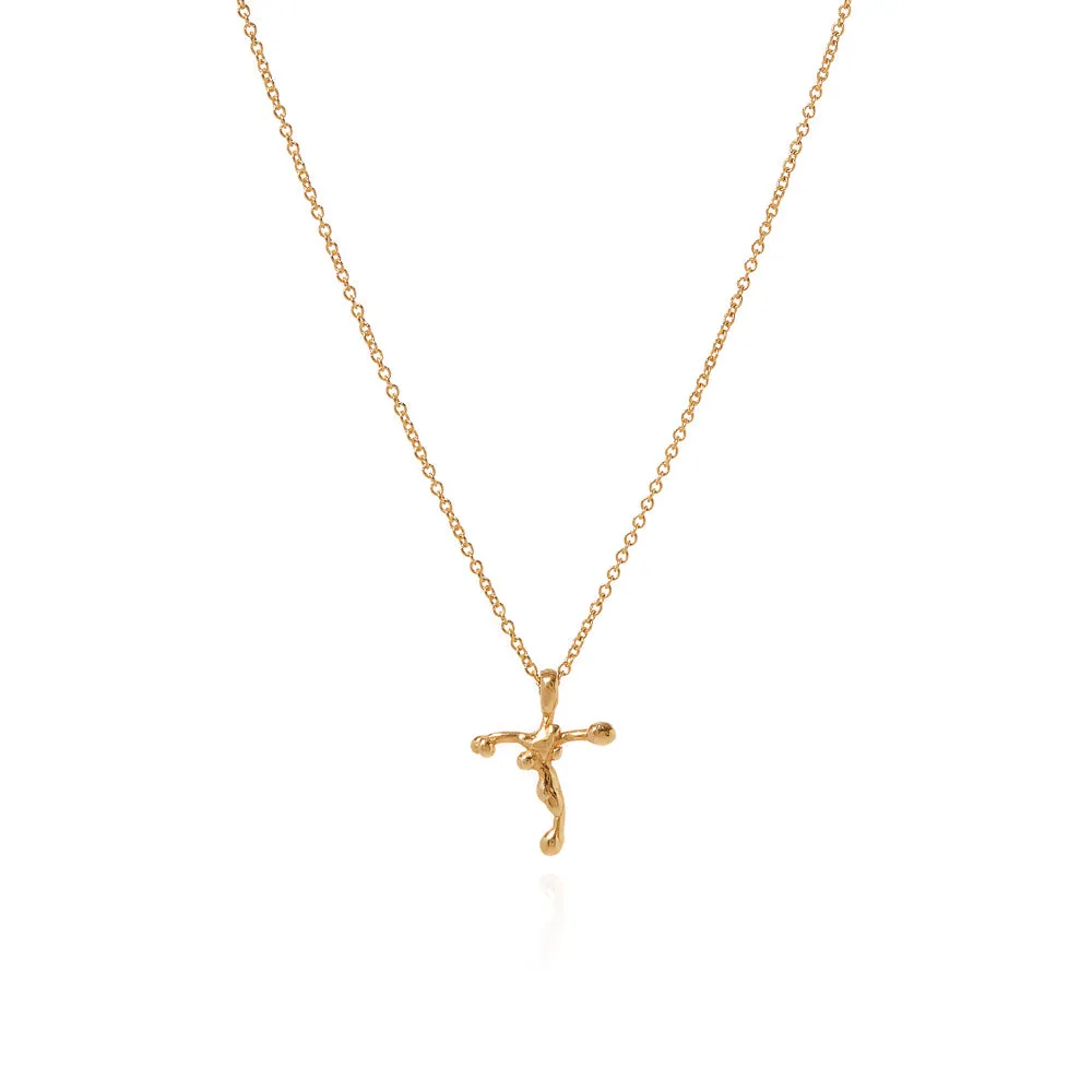 18k small organic cross